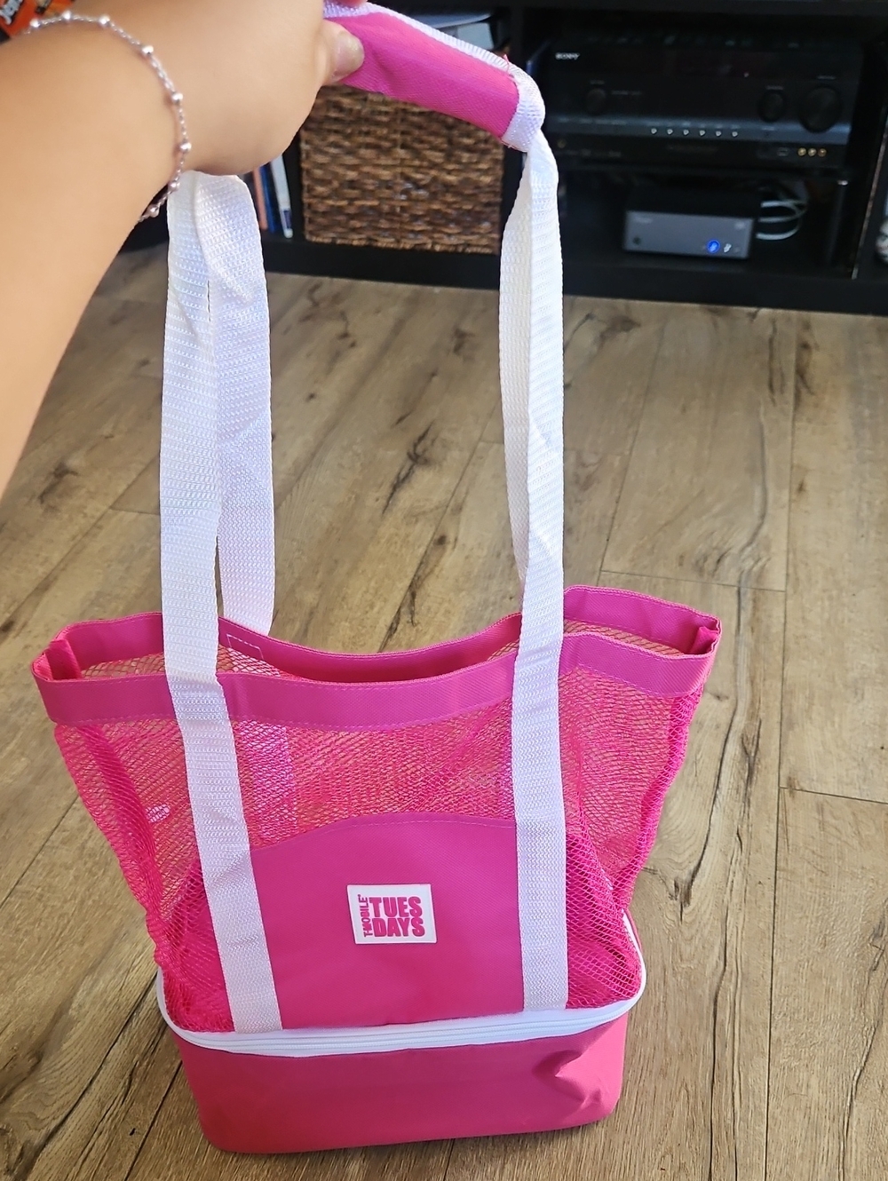 T-Mobile Tuesdays Hot Pink Mesh Cooler Tote Bag